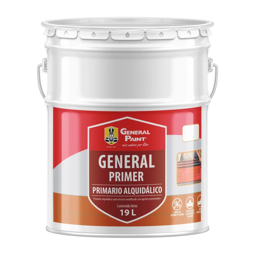 General Primer General Paint, primario alquidálico anticorrosivo para superficies metálicas