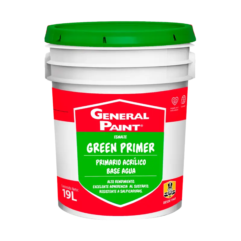 Greenprimer General Paint, primario anticorrosivo base agua para acero, hierro y superficies galvanizadas