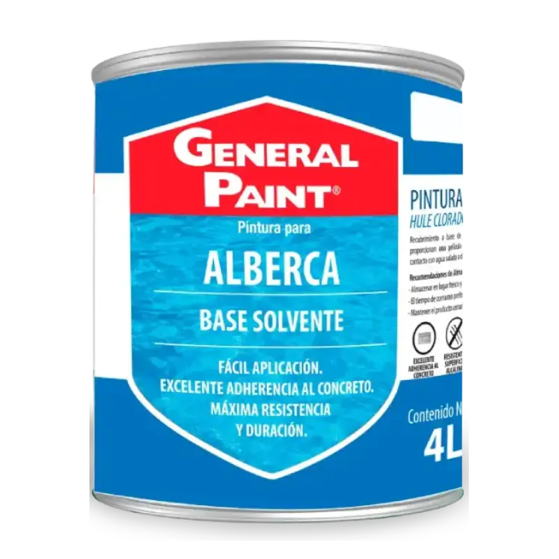 Pintura para Alberca Base Solvente General Paint para albercas, estanques y cisternas de concreto