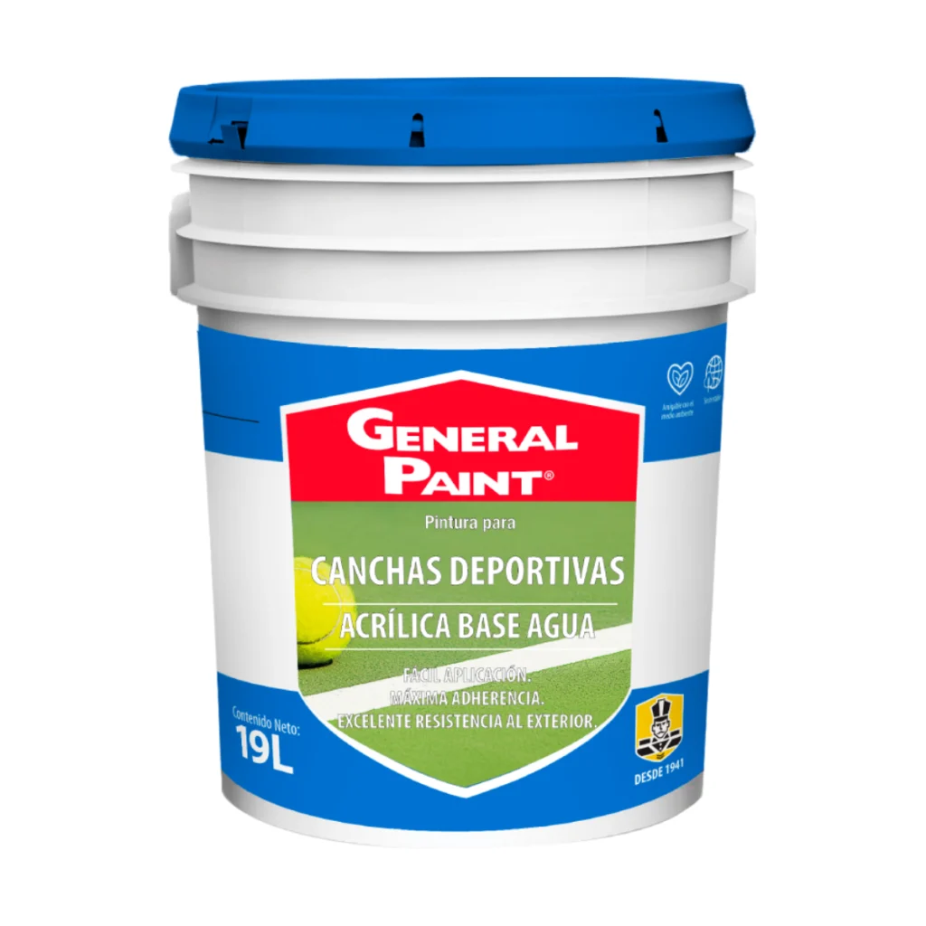 Pintura para Canchas Deportivas General Paint para señalización y superficies de canchas de tenis