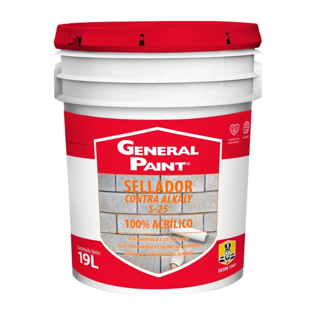 Sellador Contra Alkali General Paint para concreto, mampostería y superficies con salitre